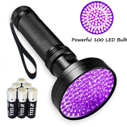 Ultra Violet 100 LEDs Lommelykt